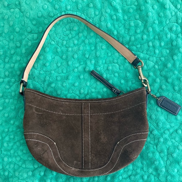 Bags Vintage Suede Leather Coach Purse Poshmark